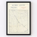 Vintage Map of Scurry County, Texas 1923