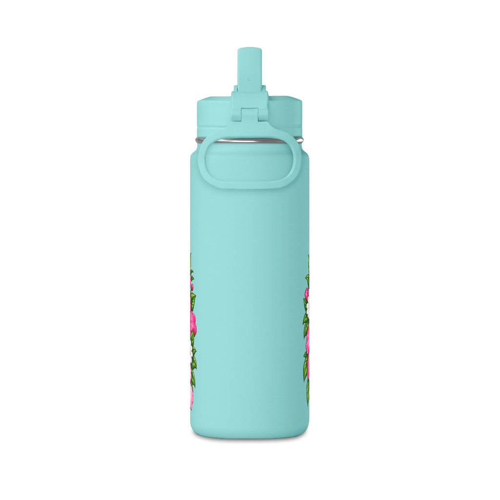 Puppy Floral 20oz Water Bottle