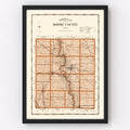 Vintage Map of Boone County, Oklahoma 1904