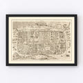 Vintage Map of Jerusalem, Israel 1800