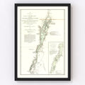 Vintage Lake Champlain Map 1776