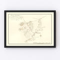 Vintage Battle of Monmouth Map 1778