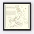 Vintage Fort Penobscot Map 1785
