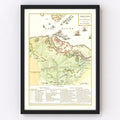 Vintage Yorktown & Gloucester Map 1788
