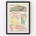 Vintage Fortress Monroe Map 1861
