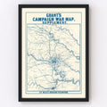 Vintage Nashville Battlefields Map 1866