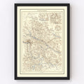 Vintage Richmond, VA Map 1874