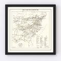 Vintage Inns of Court Rifle Volunteers Map 1890