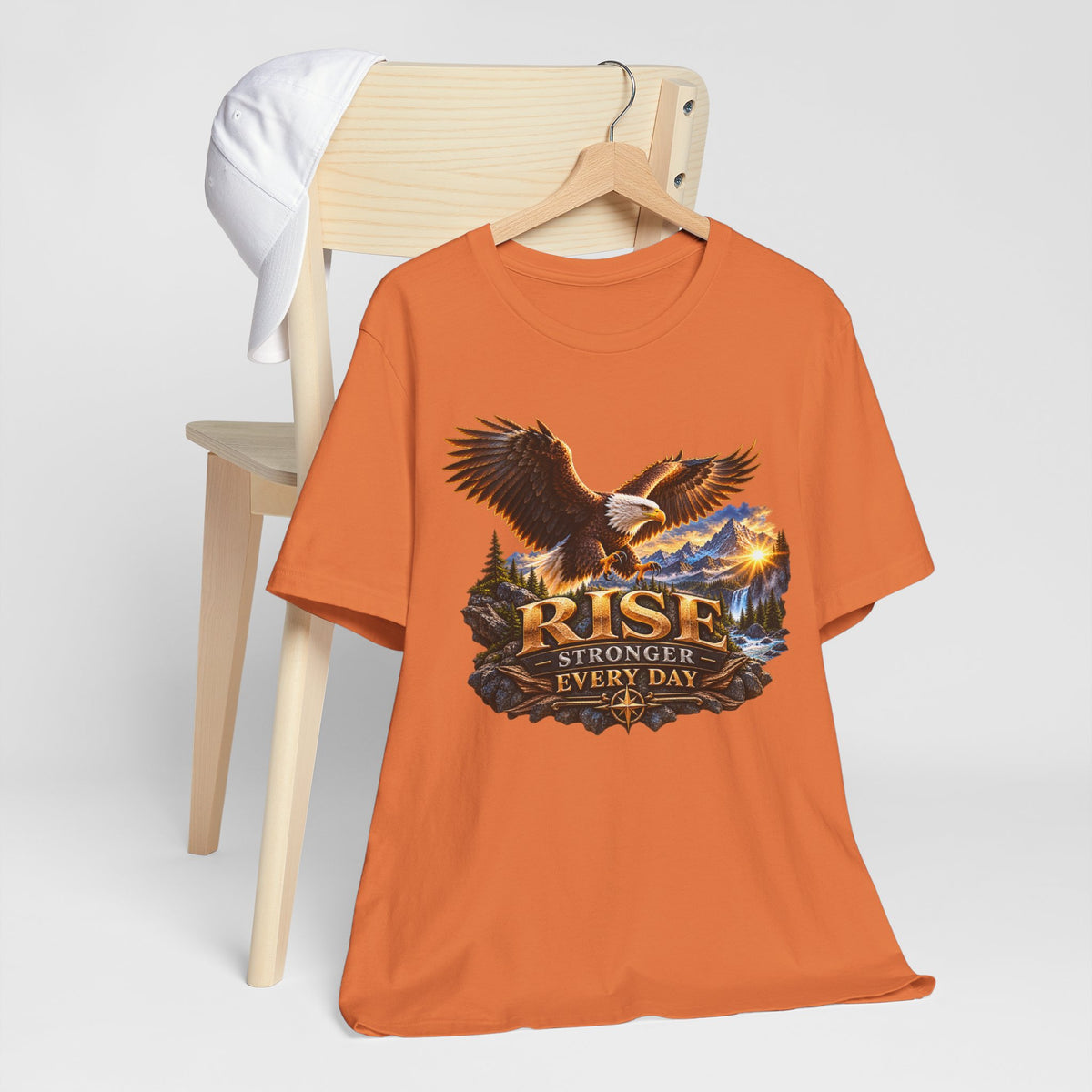 Rise Stronger Every Day Eagle T-Shirt — Inspirational Outdoors Graphic Tee