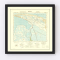 Vintage World War II Egypt Map 1934