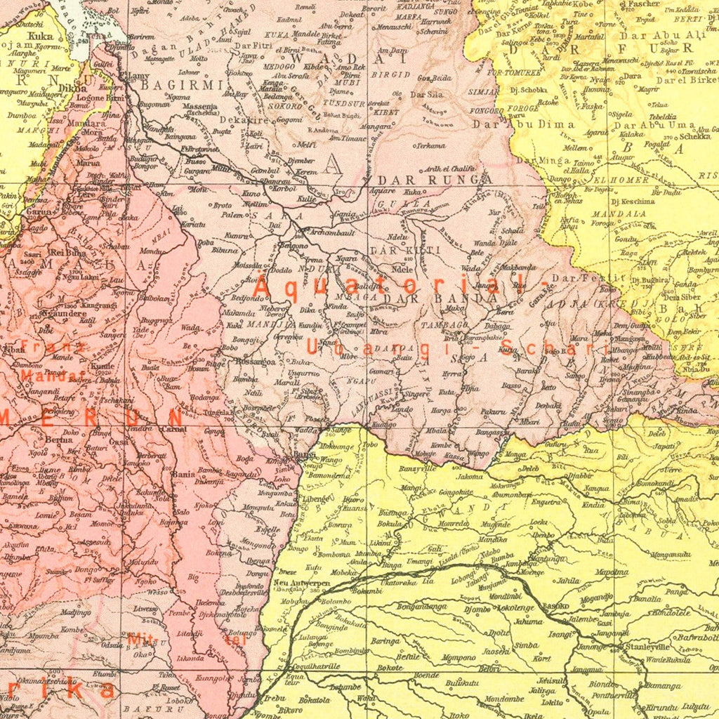 Vintage World War II Map of Colonialism in Africa 1940