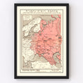 Vintage World War II Map of the Eastern Front 1941