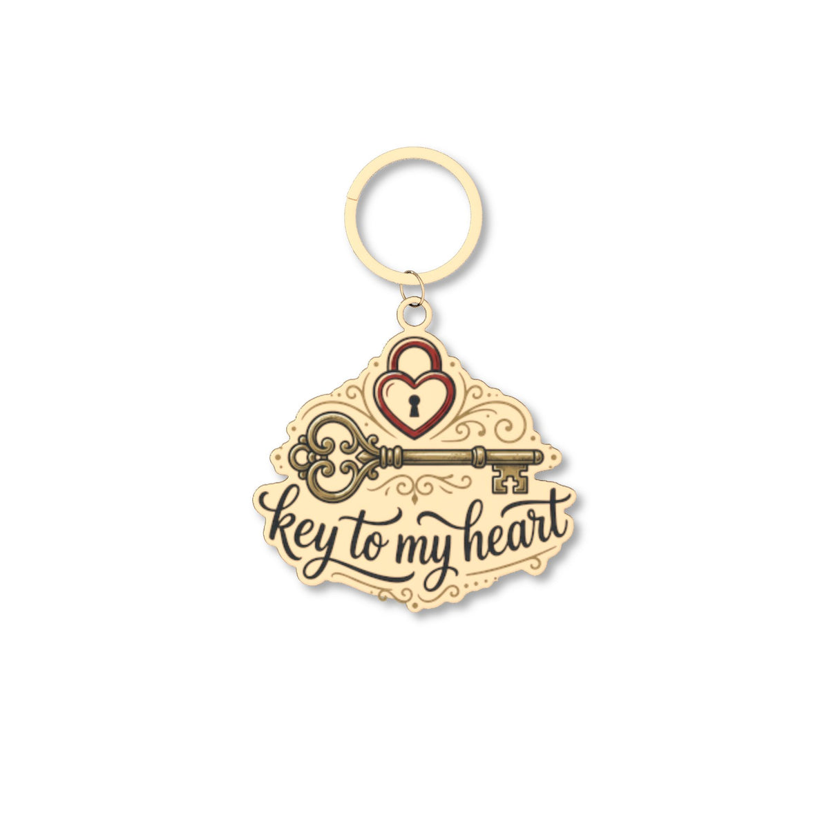 Key to My Heart Keychain — Romantic Keyring