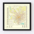 Vintage Moscow World War II Map 1941