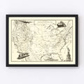 Vintage Defense Map of the United States 1941
