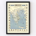 Vintage Greece World War II Map 1942