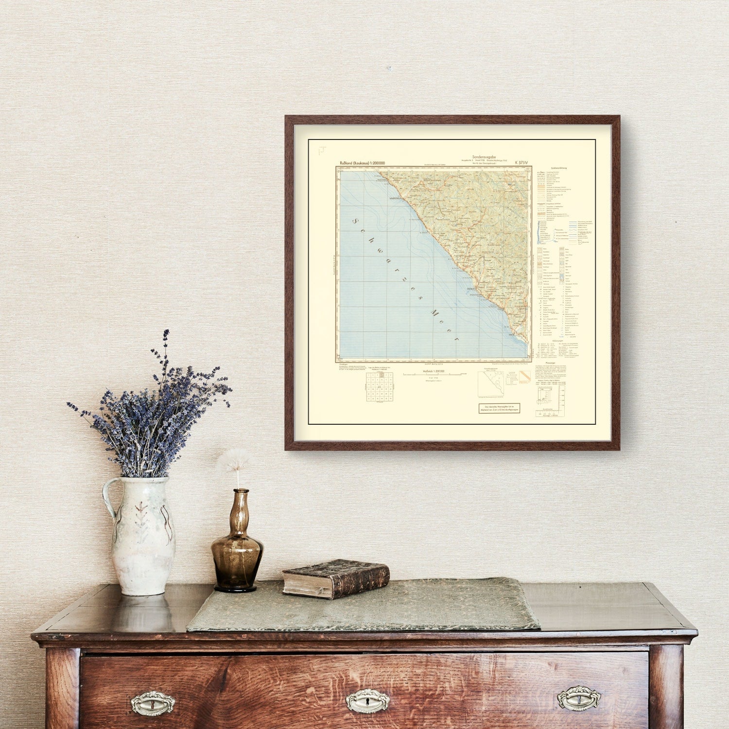 Vintage Soviet Union World War II Map 1942