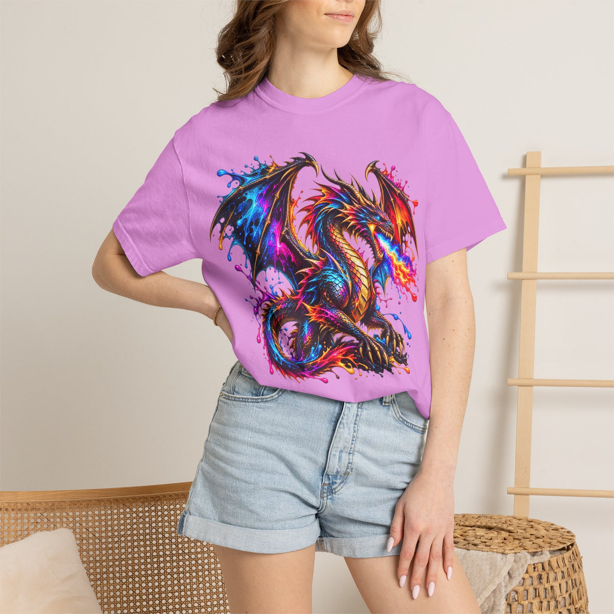Vibrant Watercolor Dragon T-Shirt