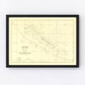 Vintage Omaha Beach World War II Map 1944