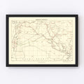 Vintage Baghdad World War II Map 1944