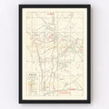 Vintage Okinawa Intelligence Map 1945