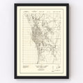 Vintage Manila Philippines World War II Map 1945