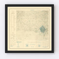 Vintage Hiroshima Bombing Map 1945