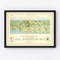 Vintage American Invasion of Japanese Islands WWII Map 1945