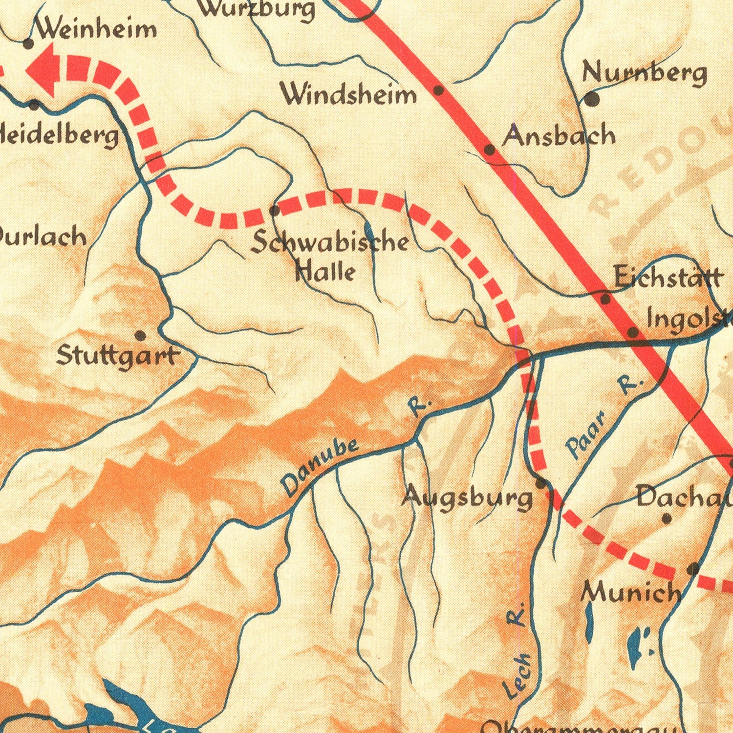Vintage Fighting Record of the Blackhawks in WWII Map 1946