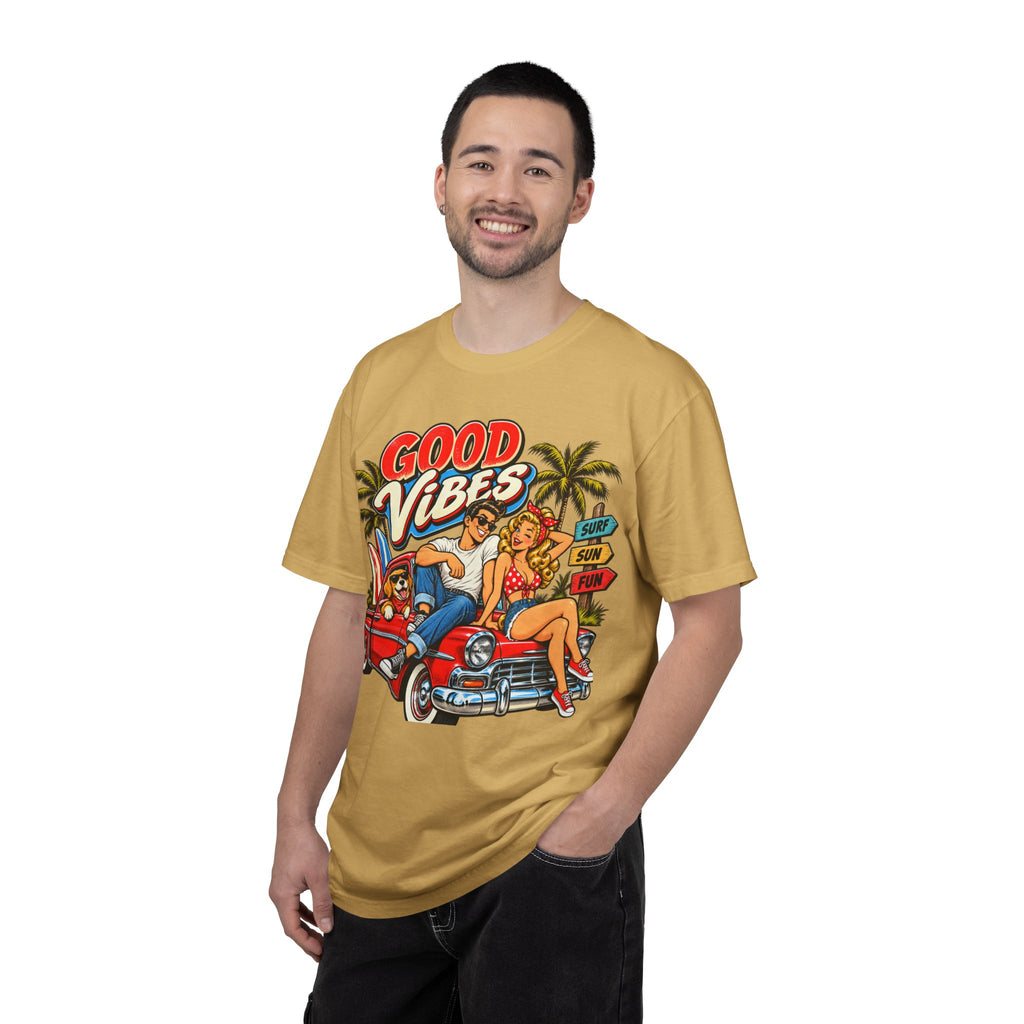 Good Vibes Retro Beach T-Shirt