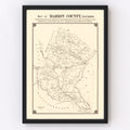 Vintage Map of Marion County, South Carolina 1825