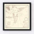 Vintage Charleston Harbor Map 1865