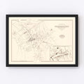 Vintage Map of Spartanburg, South Carolina 1882
