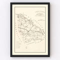 Vintage Map of Union County, South Carolina 1873