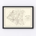 Vintage Map of Sumter County, South Carolina 1880