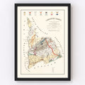 Vintage Map of Lancaster County, South Carolina 1880