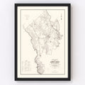 Vintage Map of Jasper County, South Carolina 1938