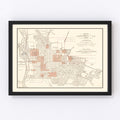 Vintage Map of Columbia, South Carolina 1937