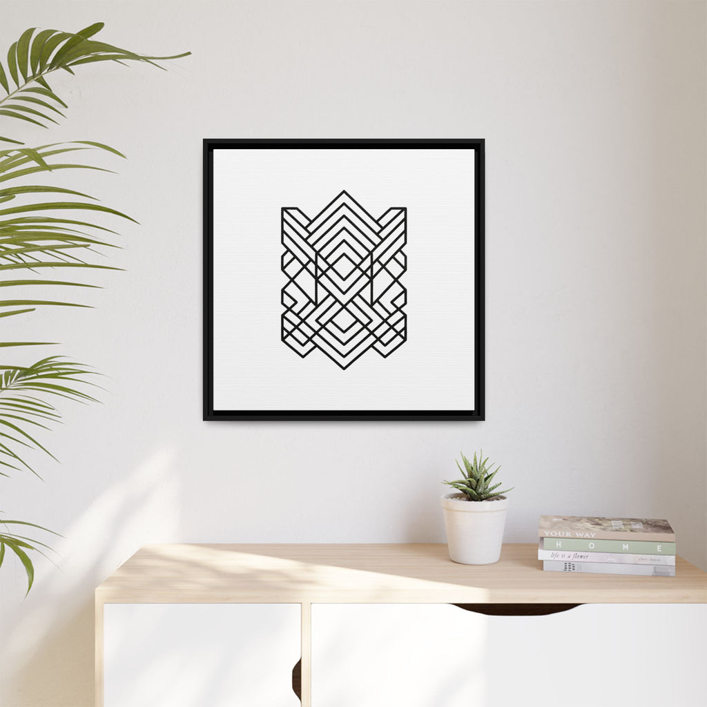 Framed Geometric Art Canvas