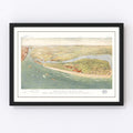Vintage Map of Isle of Palms, South Carolina 1910