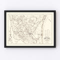 Vintage Map of Horry County, South Carolina 1939