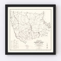 Vintage Map of Fairfield County, South Carolina 1939