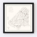 Vintage Map of Barnwell County, South Carolina 1939