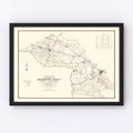 Vintage Map of Dorchester County, South Carolina 1939