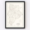 Vintage Map of Colleton County, South Carolina 1938