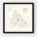 Vintage Map of Dillon County, South Carolina 1938