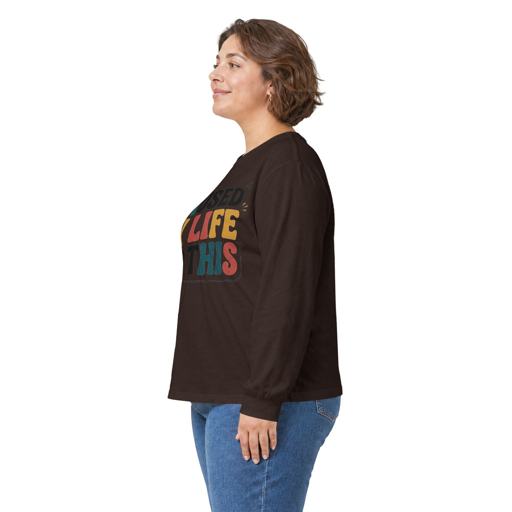 Long Sleeve Tee — "I Paused My Life For This" Retro Graphic