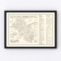 Vintage Map of Charleston, South Carolina 1946