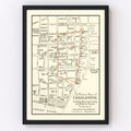 Vintage Map of Charleston, South Carolina 1946