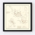 Vintage Santee Cooper Wildlife Area Map 1943